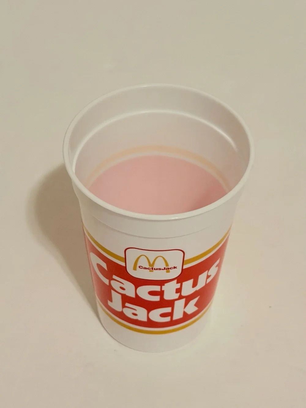 Cactus Jack x McDonald's Plastic Promotional Cup - White & Red